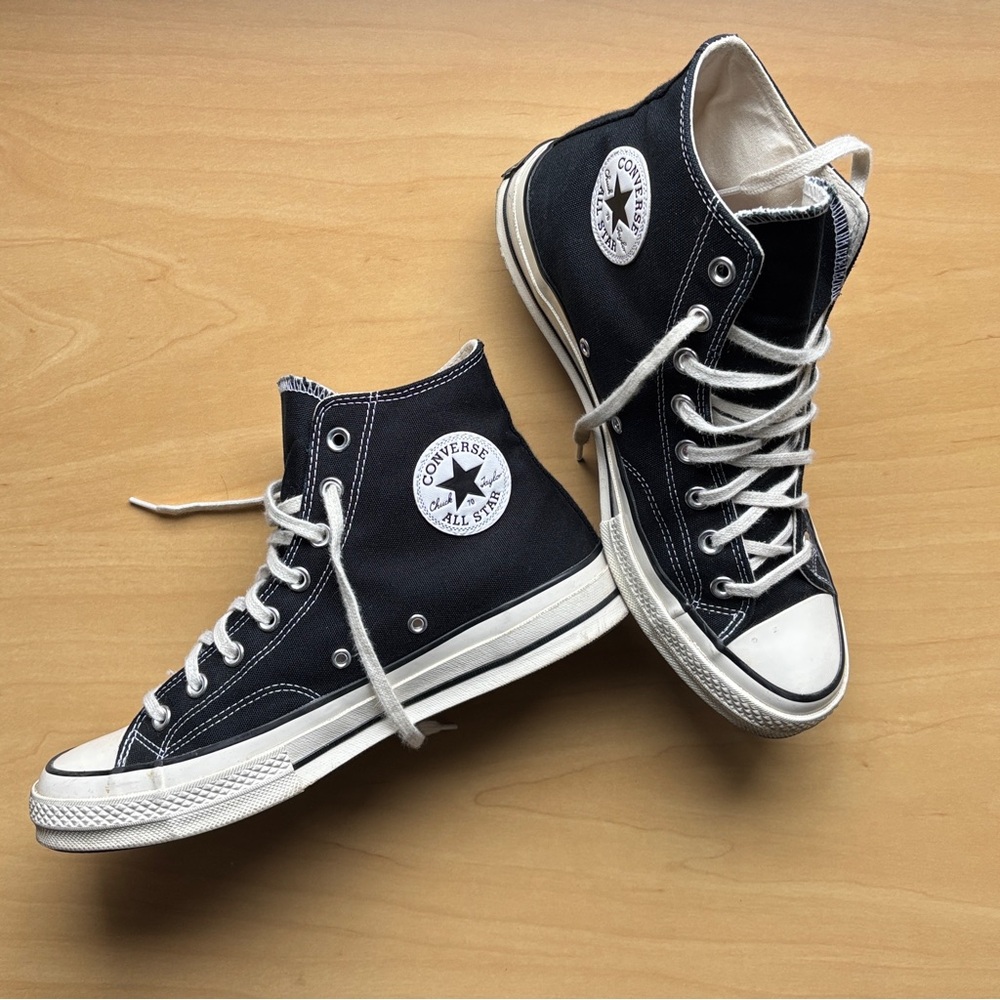 converse chuck 70 canvas black high top sneakers unisex women’s 11 men’s 9